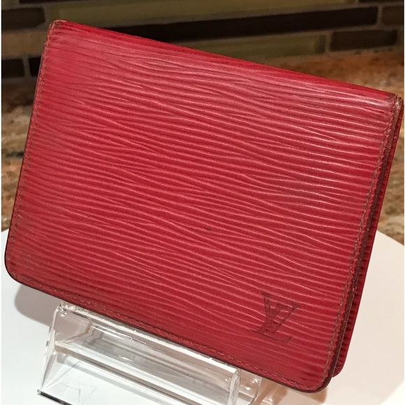 Louis Vuitton Red Epi Card/ID Holder Wallet ππ₯β€οΈ - Picture 4 of 17